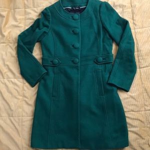 Green wool coat (M)